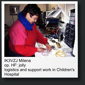 IK3VZJ Milena op. HF: jolly logistics and support work in Children's Hospital