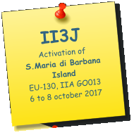 II3J Activation of S.Maria di Barbana Island EU-130, IIA GO013 6 to 8 october 2017