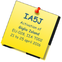 IA5J Activation of Giglio Island EU-028, IIA T002 21 to 25 april 2016