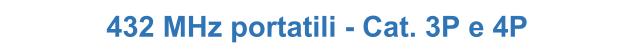 432 MHz portatili - Cat. 3P e 4P