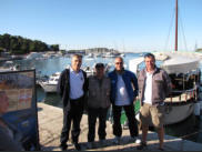 Il Team pronto a salpare !: IK3JLV Giovanni, I3VJW Walter, IK3JBP Ampelio, IW3ILP Calogero "Cale"